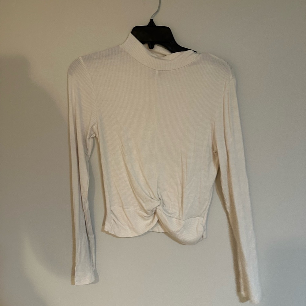 Elegant Cream Long Sleeve Top